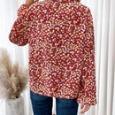 Frenchy Camisa con hombros caidos y estampado floral de florecitas