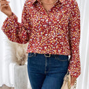 Frenchy Camisa con hombros caidos y estampado floral de florecitas