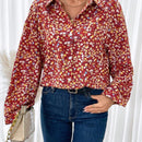 Frenchy Camisa con hombros caidos y estampado floral de florecitas
