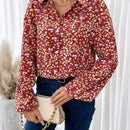 Frenchy Camisa con hombros caidos y estampado floral de florecitas