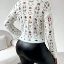 Frenchy Sueter con hombros caidos y rasgados