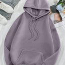 Ezwear sudadera con capucha casual de mujer con estampado de lema de mariposa, otono/invierno