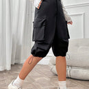 EZwear Shorts con bolsillo con solapa bajo con cordon cargo