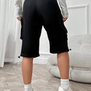 EZwear Shorts con bolsillo con solapa bajo con cordon cargo