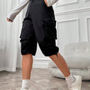 EZwear Shorts con bolsillo con solapa bajo con cordon cargo