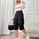 EZwear Shorts con bolsillo con solapa bajo con cordon cargo