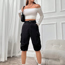 EZwear Shorts con bolsillo con solapa bajo con cordon cargo