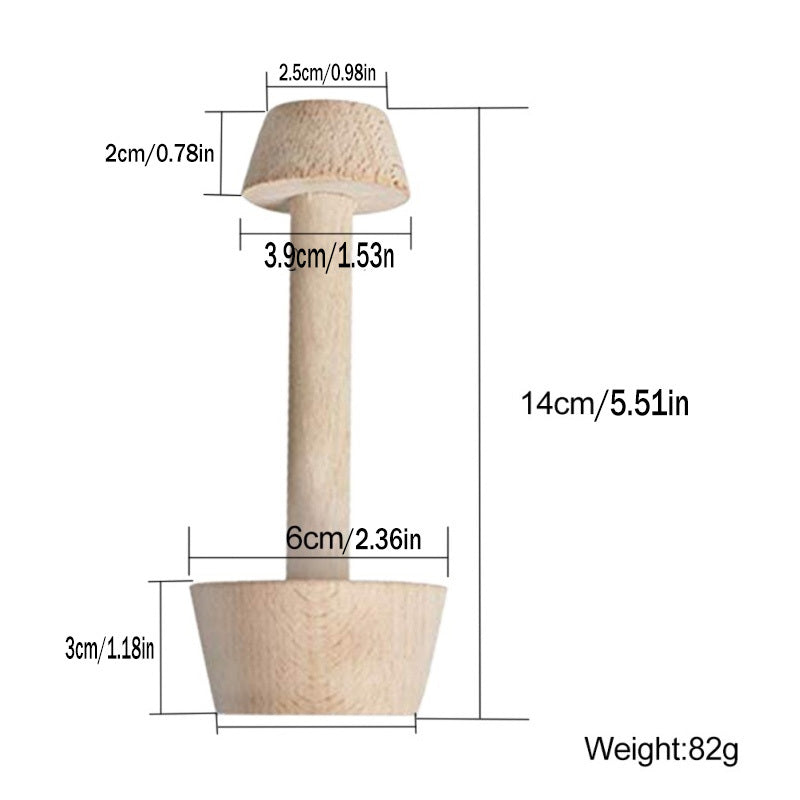 1 pza. Gadgets de cocina de madera para tartas de huevo, empujador de doble cara, moldeador de tartas de huevo, molde de madera para tartas de huevo, herramientas de cocina para hornear pasteles, para caravanas.