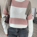 Essnce Jersey de color combinado cuello alto de hombros caidos