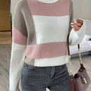 Essnce Jersey de color combinado cuello alto de hombros caidos