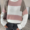 Essnce Jersey de color combinado cuello alto de hombros caidos