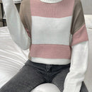 Essnce Jersey de color combinado cuello alto de hombros caidos