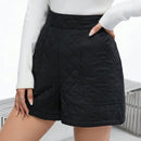 Essnce Shorts de talle alto con bolsillo oblicuo guateado