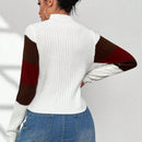 Unity Jersey de color combinado de cuello alto tejido de canale
