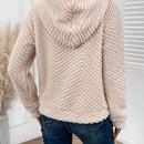 Lune sudadera fuzzy rosa superabrigada para mujer