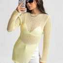 EZwear Jersey bajo con abertura de punto de malla sin sujetador