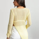 EZwear Jersey bajo con abertura de punto de malla sin sujetador