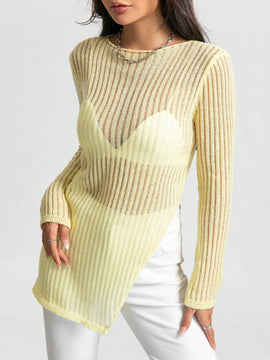 EZwear Jersey bajo con abertura de punto de malla sin sujetador
