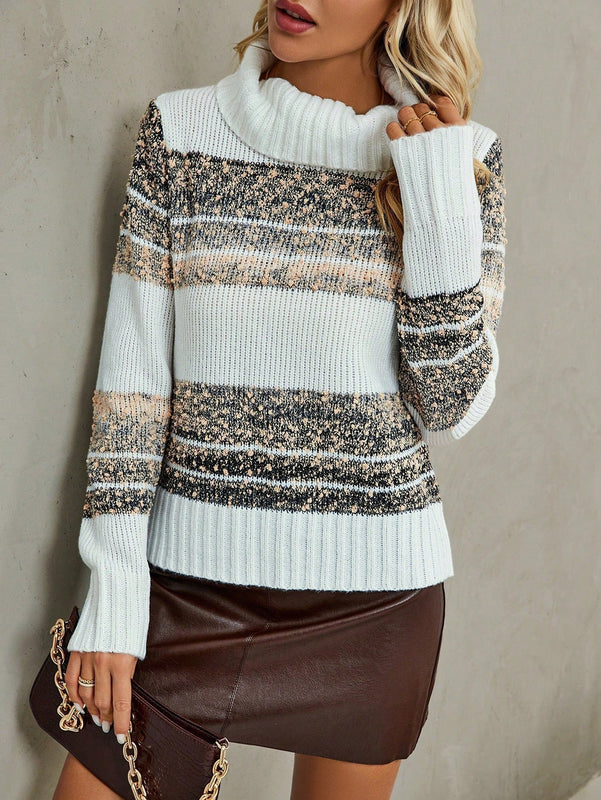 Essnce Jersey con patron geometrico cuello alto