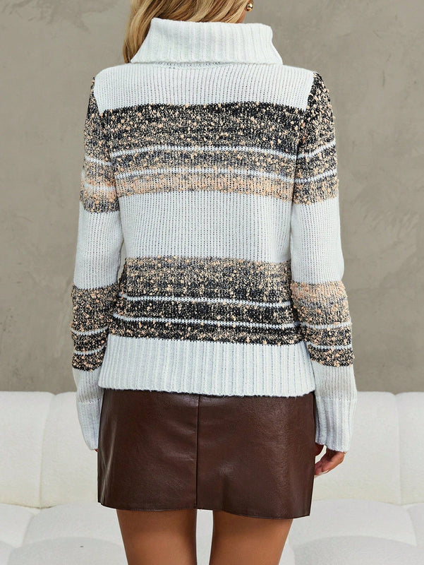 Essnce Jersey con patron geometrico cuello alto