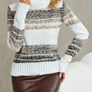 Essnce Jersey con patron geometrico cuello alto