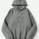 Ezwear sudadera con capucha informal con estampado de paisaje y letras oversize para otono e invierno