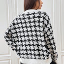 EZwear Jersey con patron de pata de gallo de hombros caidos