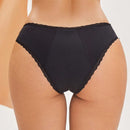 FINETOO 1 Pieza Ropa Interior Femenina Del Periodo En Color Solido Con Encaje Y Con Cuatro Capas Resistentes Al Fugas Y De Baja Cintura