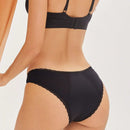FINETOO 1 Pieza Ropa Interior Femenina Del Periodo En Color Solido Con Encaje Y Con Cuatro Capas Resistentes Al Fugas Y De Baja Cintura