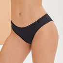 FINETOO 1 Pieza Ropa Interior Femenina Del Periodo En Color Solido Con Encaje Y Con Cuatro Capas Resistentes Al Fugas Y De Baja Cintura