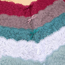 FINETOO Conjunto de 5 bragas de encaje para mujer con detalles de lazo y estampado floral de lazo