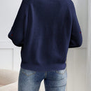 Frenchy cardigan con botones de corte casual y rayas para mujer, para otono/invierno