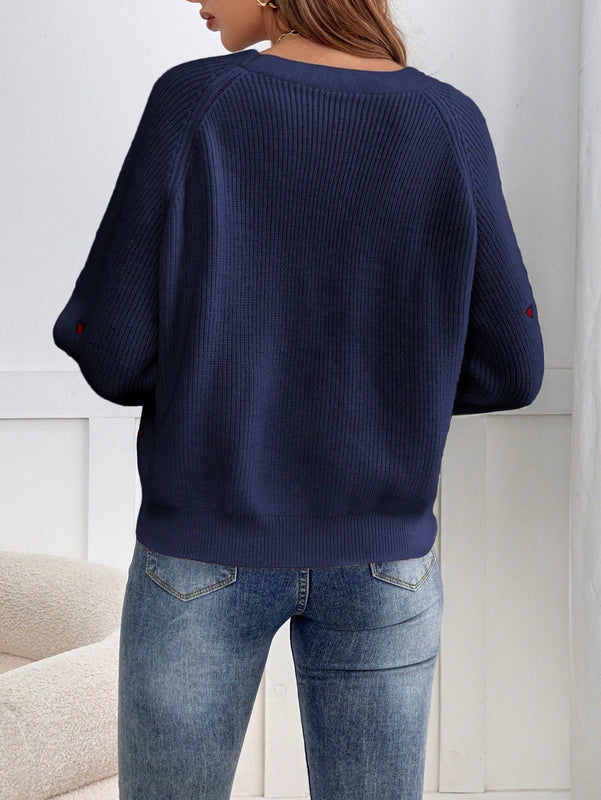 Frenchy cardigan con botones de corte casual y rayas para mujer, para otono/invierno
