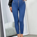 Prive Pantalones ajustados con diseno de solapa
