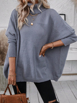 LUNE Jersey cuello alto de manga murcielago