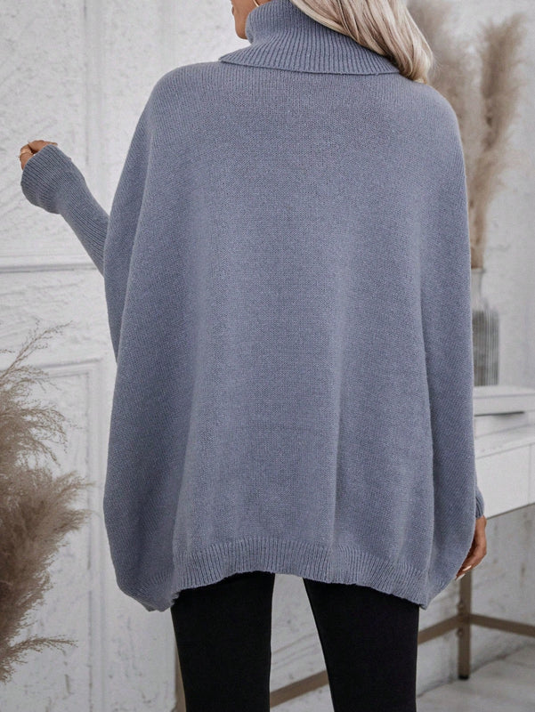LUNE Jersey cuello alto de manga murcielago