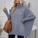 LUNE Jersey cuello alto de manga murcielago