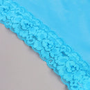 Mujer sexy dulce con encaje azul unicolor cheeky Bikini Ropa interior