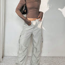 Ezwear sudadera con capucha unicolor crop