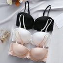 Underwear&sleepwear basics juego de lenceria de 3 piezas/set de sujetador de contraste de encaje de unicolor para mujer