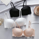 Underwear&sleepwear basics juego de lenceria de 3 piezas/set de sujetador de contraste de encaje de unicolor para mujer