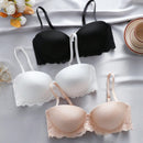 Underwear&sleepwear basics juego de lenceria de 3 piezas/set de sujetador de contraste de encaje de unicolor para mujer