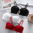 Underwear&sleepwear basics juego de lenceria de 3 piezas/set de sujetador de contraste de encaje de unicolor para mujer