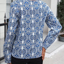 LUNE Blusa con estampado bajo con nudo
