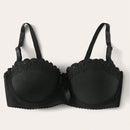 1 Pieza Sujetador Con Aros Bordado De Mariposa Con Diseno Antideslizante, Sujetador Sexy De Moda Para Mujeres Que Reduce Senos Grandes