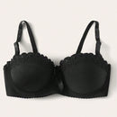 1 Pieza Sujetador Con Aros Bordado De Mariposa Con Diseno Antideslizante, Sujetador Sexy De Moda Para Mujeres Que Reduce Senos Grandes