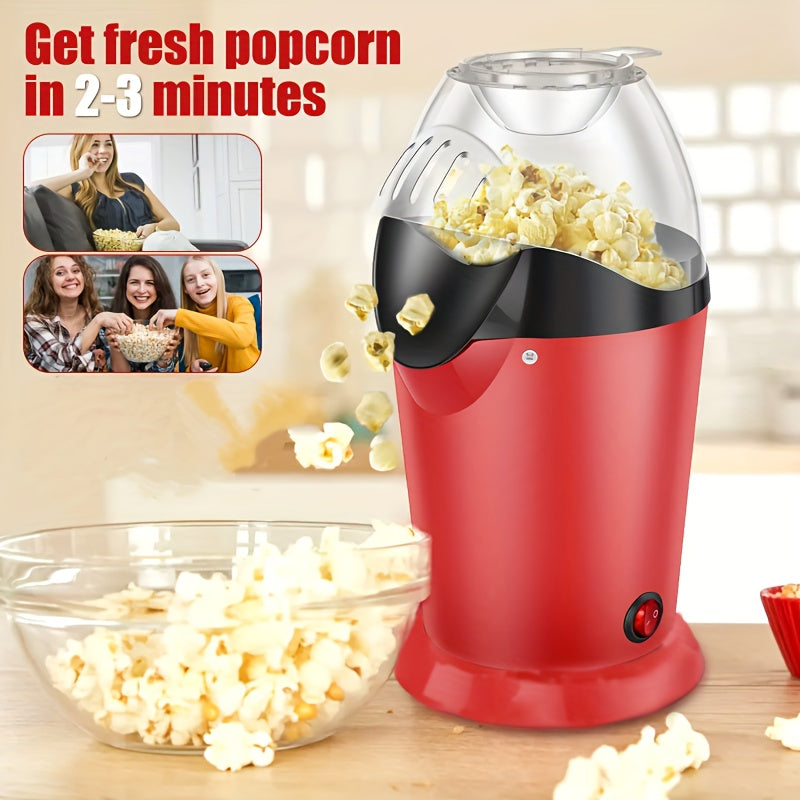Máquina de palomitas de maíz eléctrica, estilo clásico americano, 110V-130V enchufe estadounidense, palomero de palomitas de maíz fácil de usar para el hogar, material PP duradero, no requiere batería