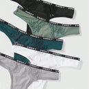 ROMWE 5 Unids/set Bragas Triangulares Recortadas Con Encaje Estampado De Letras