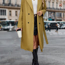 Prive Gabardina de manga enrollada con boton de doble botonadura