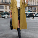 Prive Gabardina de manga enrollada con boton de doble botonadura